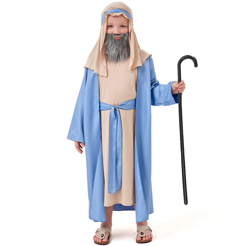 Cosplay Costume Outfits Halloween Carnival Suit Dress Suit Arab Grandpa Outfit Uniform