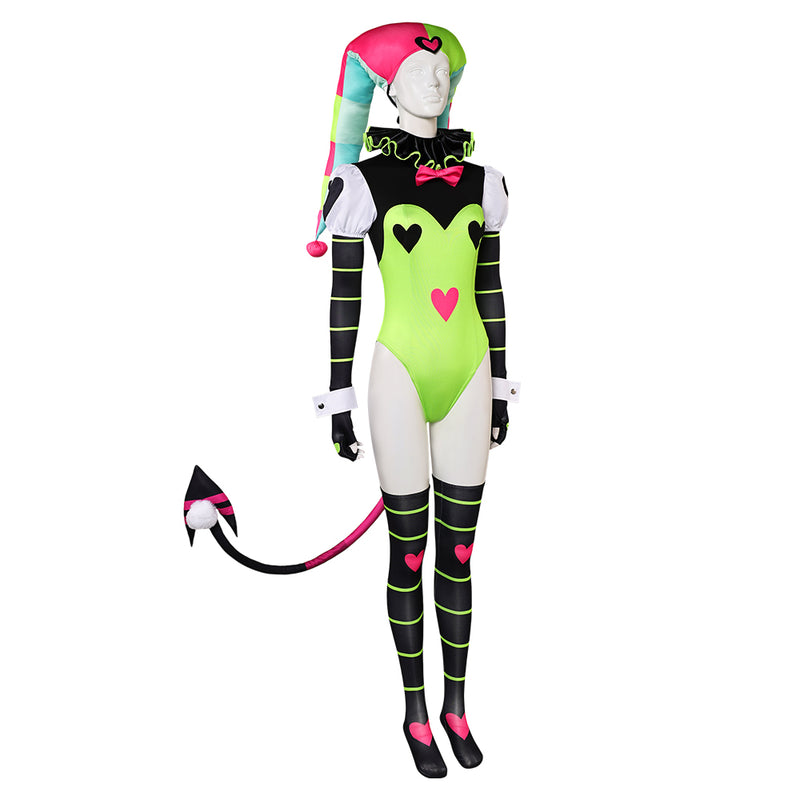 Cosplay Costume Outfits Halloween Carnival Suit Fizzarolli Helluva Boss cosplay clown Sexy onesies