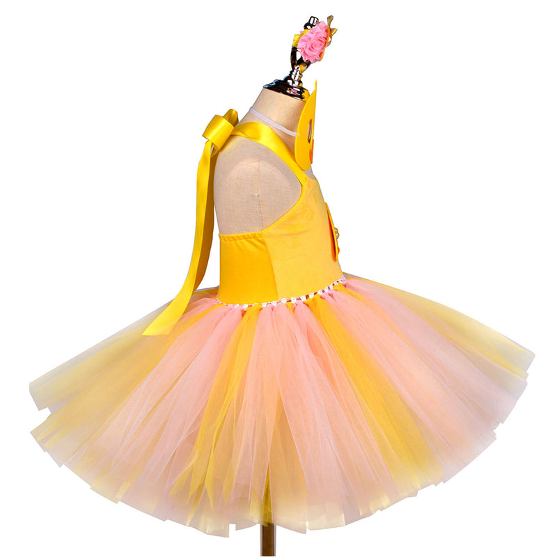 Cosplay Costume Outfits Halloween Carnival Suit Girl‘s Duck Fluffy Skirt Tutu Dress