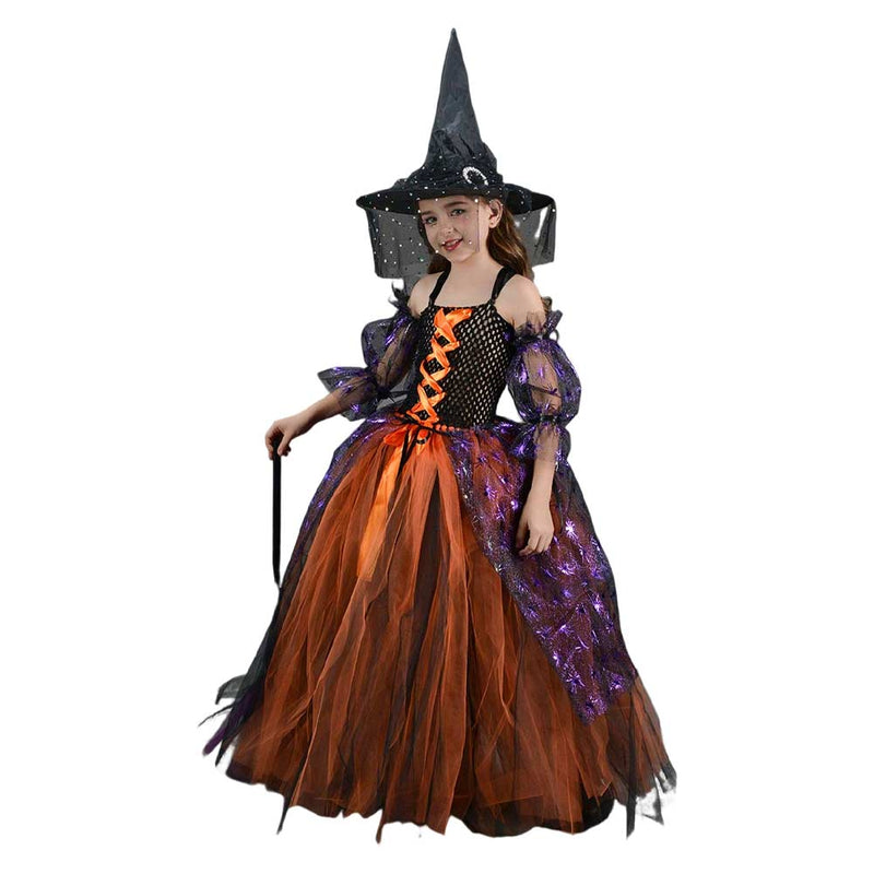 Cosplay Costume Outfits Halloween Carnival Suit Kids Girls witch