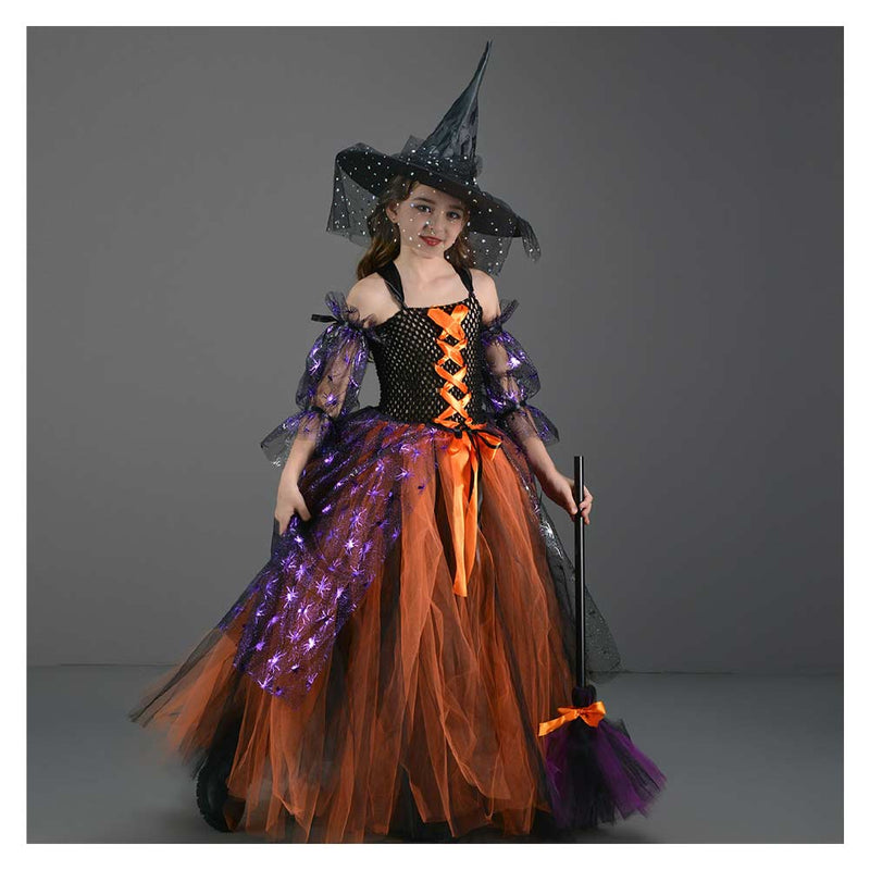 Cosplay Costume Outfits Halloween Carnival Suit Kids Girls witch