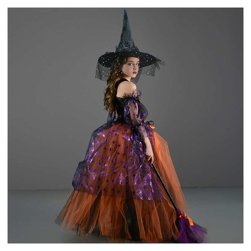 Cosplay Costume Outfits Halloween Carnival Suit Kids Girls witch