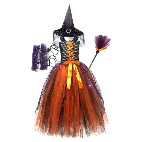 Cosplay Costume Outfits Halloween Carnival Suit Kids Girls witch