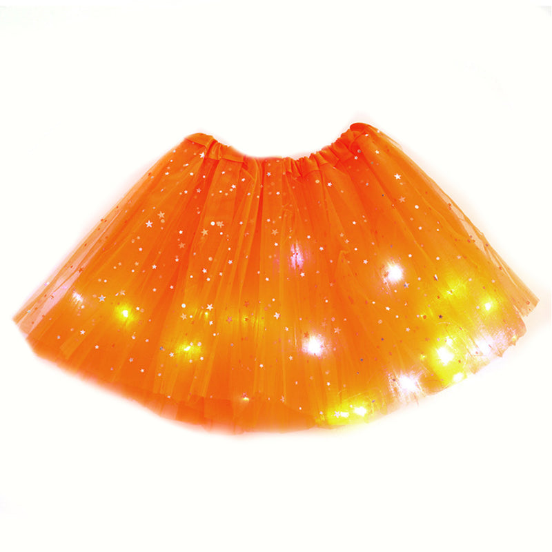 Cosplay Costume Outfits Halloween Carnival Suit LED light fluffy skirt