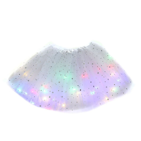 Cosplay Costume Outfits Halloween Carnival Suit LED light fluffy skirt
