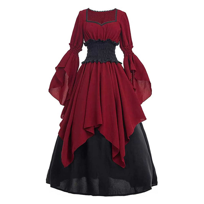 Cosplay Costume Outfits Halloween Carnival Suit Medieval Renaissance Victorian Pirate Witch Dress Dress