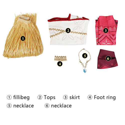 Cosplay Costume Outfits Halloween Carnival Suit Moana
