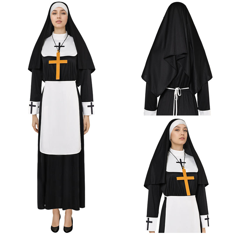 Cosplay Costume Outfits Halloween Carnival Suit nun women halloween