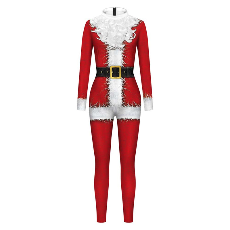 Cosplay Costume Outfits Halloween Carnival Suit Santa Claus Terrifying Jumpsuit