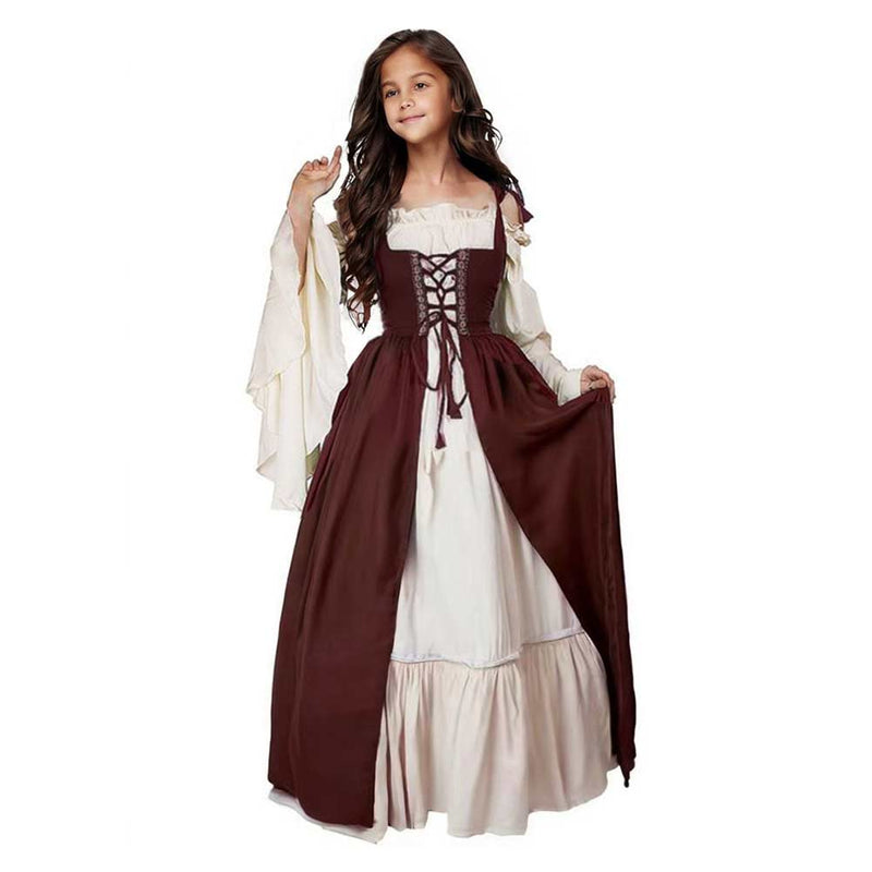 Cosplay Costume Outfits Halloween Carnival Suit square collar Medieval Renaissance retro dress