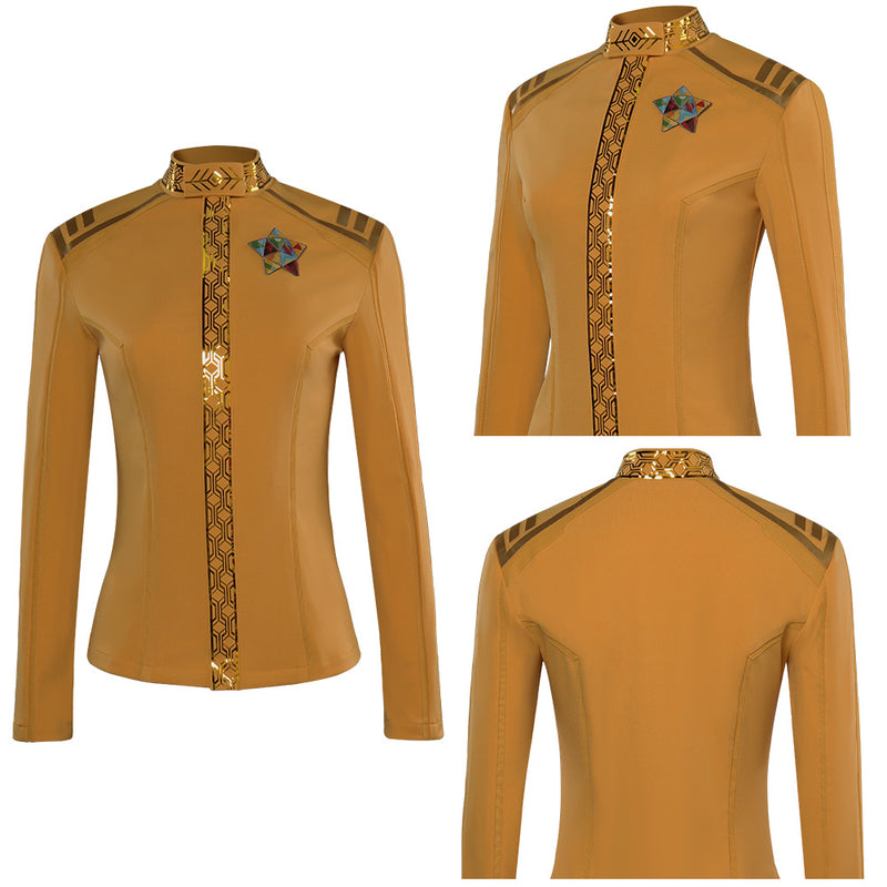 Cosplay Costume Outfits Halloween Carnival Suit Strange New Worlds Season 2 Yellow uniform Una Chin-Riley