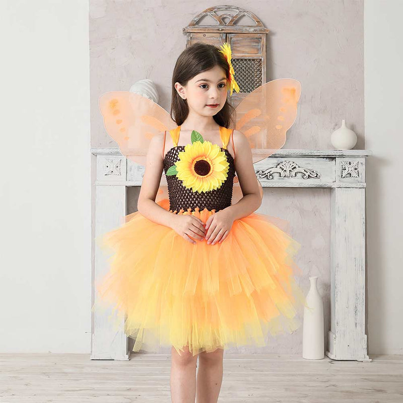 Cosplay Costume Outfits Halloween Carnival Suit Sunflower Tutu Skirt