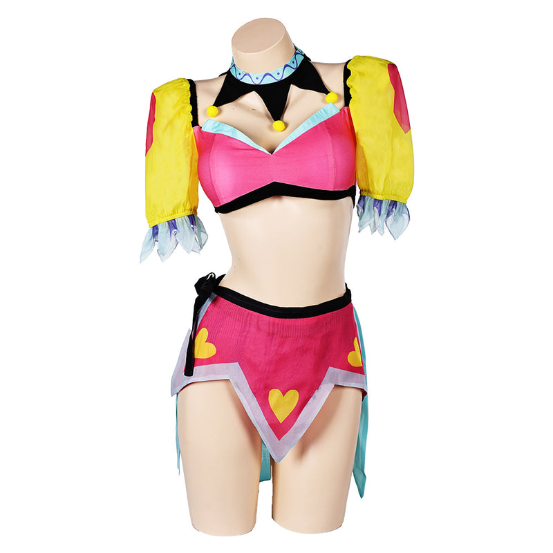 Cosplay Costume Outfits Halloween Carnival Suit swimsuit clown Interesting Fizzarolli Helluva Boss