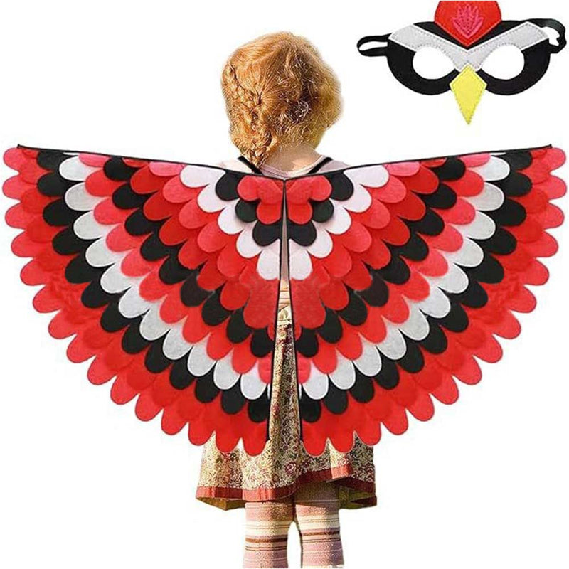 Cosplay Costume Outfits Halloween Carnival Suit Thanksgiving Turkey Decoration Wings Cloak