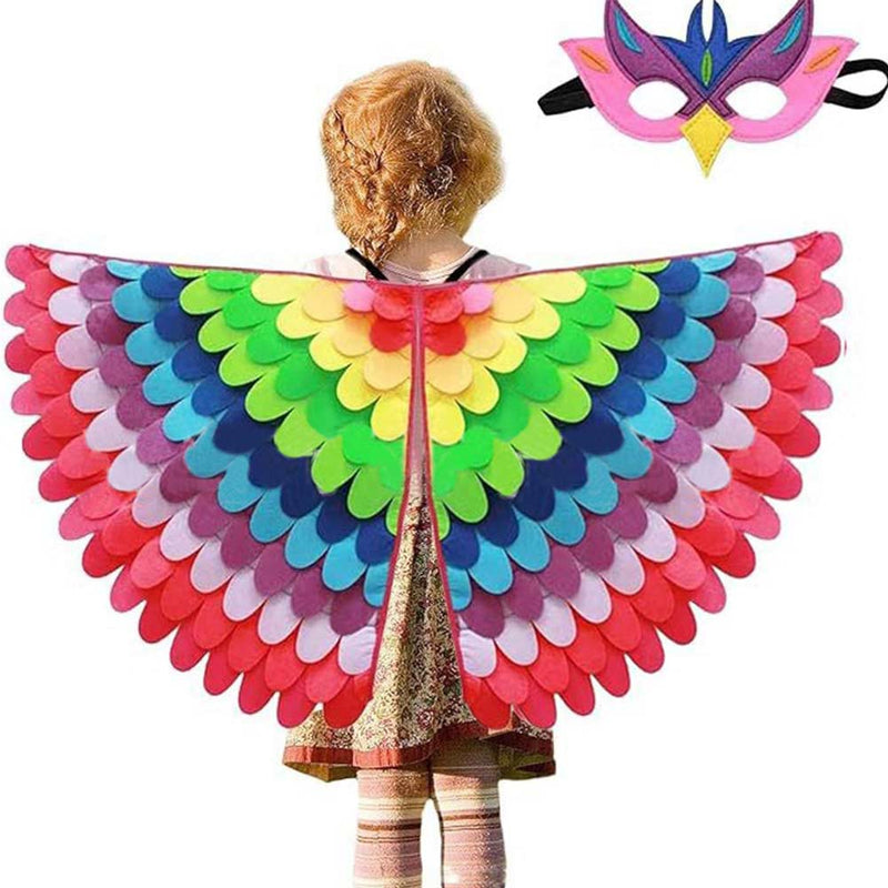 Cosplay Costume Outfits Halloween Carnival Suit Thanksgiving Turkey Decoration Wings Cloak