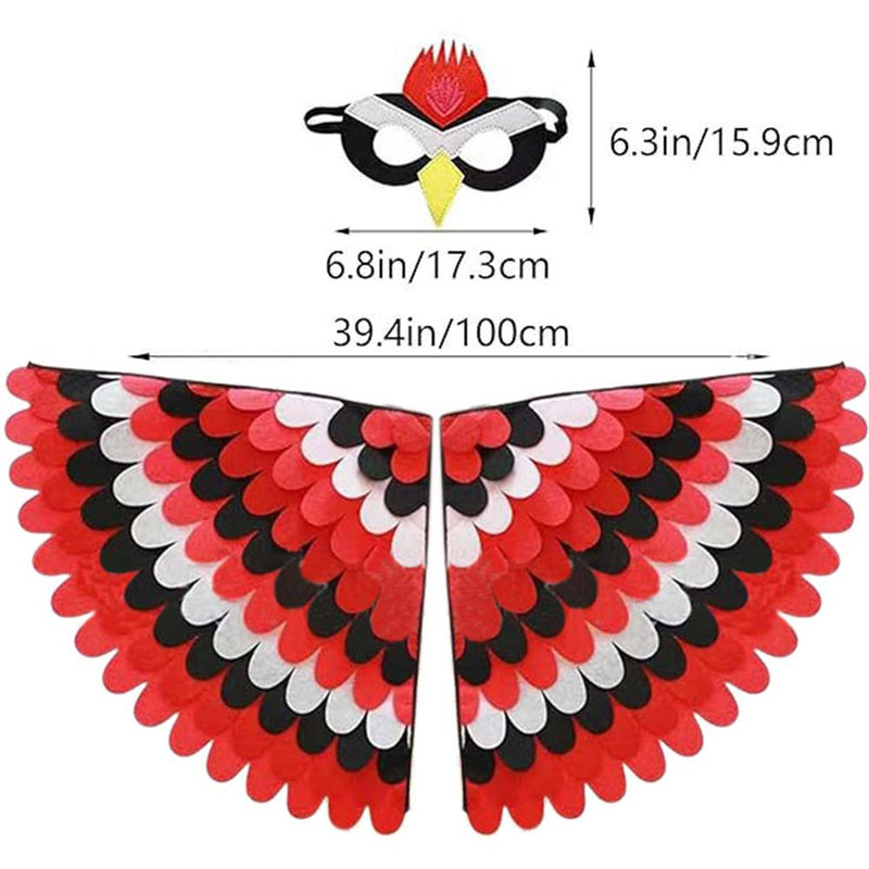 Cosplay Costume Outfits Halloween Carnival Suit Thanksgiving Turkey Decoration Wings Cloak