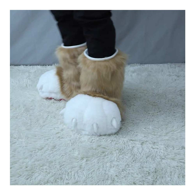 Cosplay Plush shoes Cover Halloween Carnival Costume Accessories Plush animal paw socks