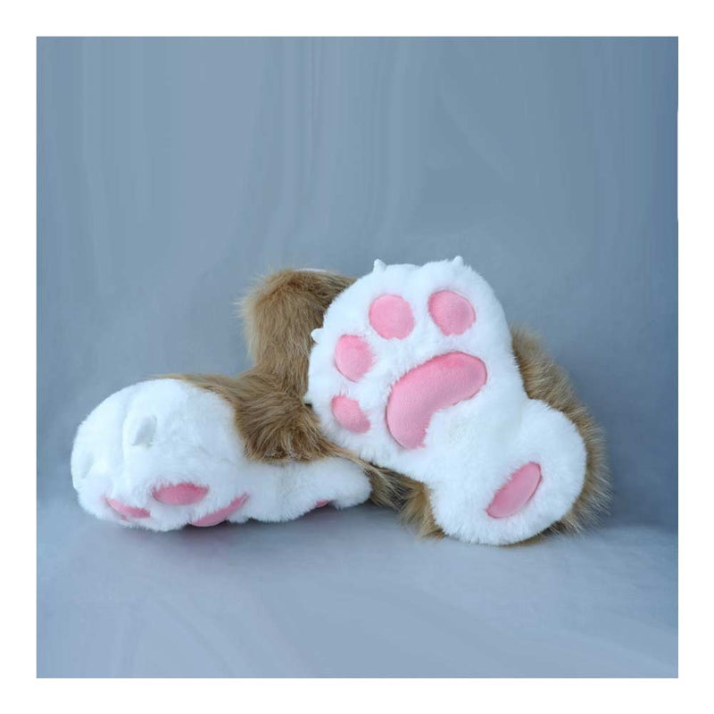 Cosplay Plush shoes Cover Halloween Carnival Costume Accessories Plush animal paw socks