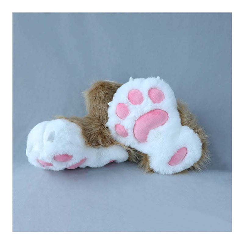 Cosplay Plush shoes Cover Halloween Carnival Costume Accessories Plush animal paw socks