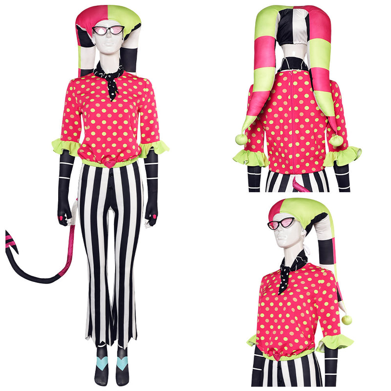 cosplay Polka dot set Fizzarolli Helluva Boss Season 2 Helluva Boss Cosplay Costume Outfits Halloween Carnival Suit