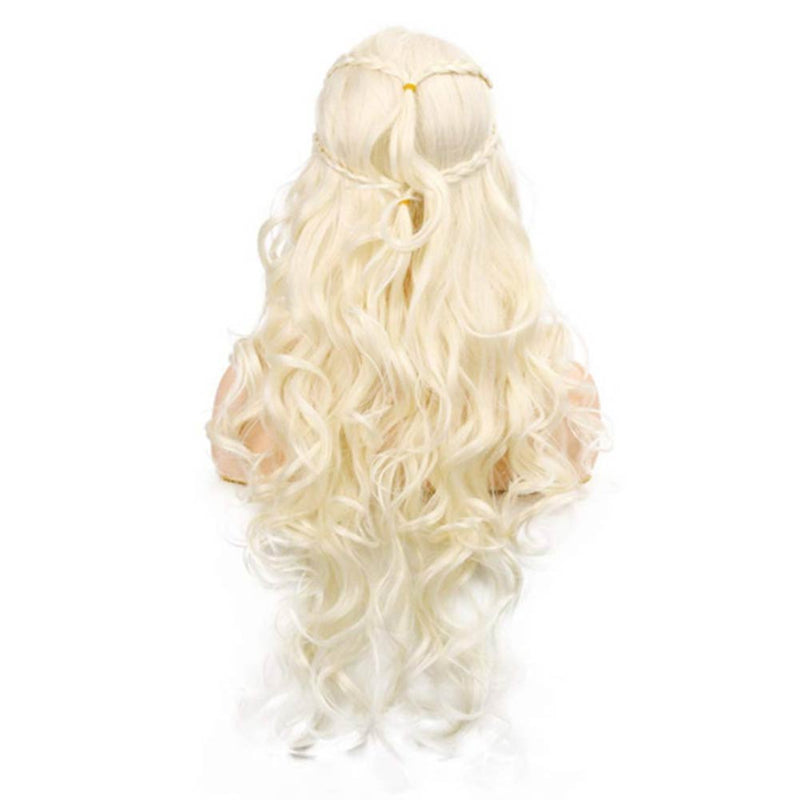   Cosplay Wig Heat Resistant Synthetic Hair Carnival Halloween Party Props Golden long curly hair