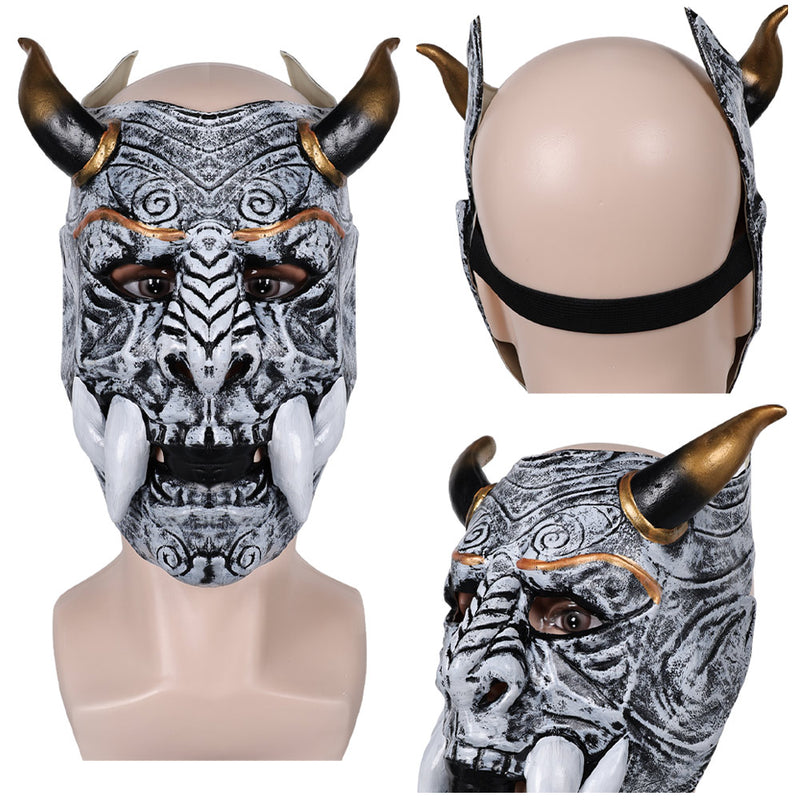 costume Japanese devil face Hannya mask Mask Cosplay Latex Masks Helmet Masquerade Halloween Party Costume Props