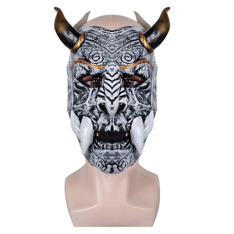 costume Japanese devil face Hannya mask Mask Cosplay Latex Masks Helmet Masquerade Halloween Party Costume Props