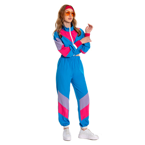 Costume Outfit Set for Adult 80s Workout Costume Halloween Cosplay Cosplay Costume Outfits Halloween Carnival Suit