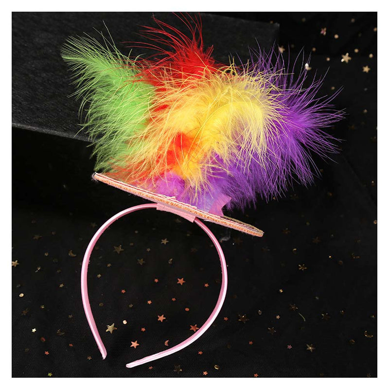 Creative Birthday Candy Party Dress Up Headbands Feather Rainbow Bow Photo Headbands