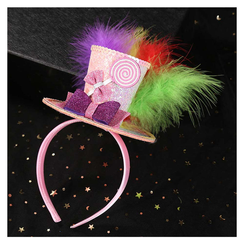 Creative Birthday Candy Party Dress Up Headbands Feather Rainbow Bow Photo Headbands