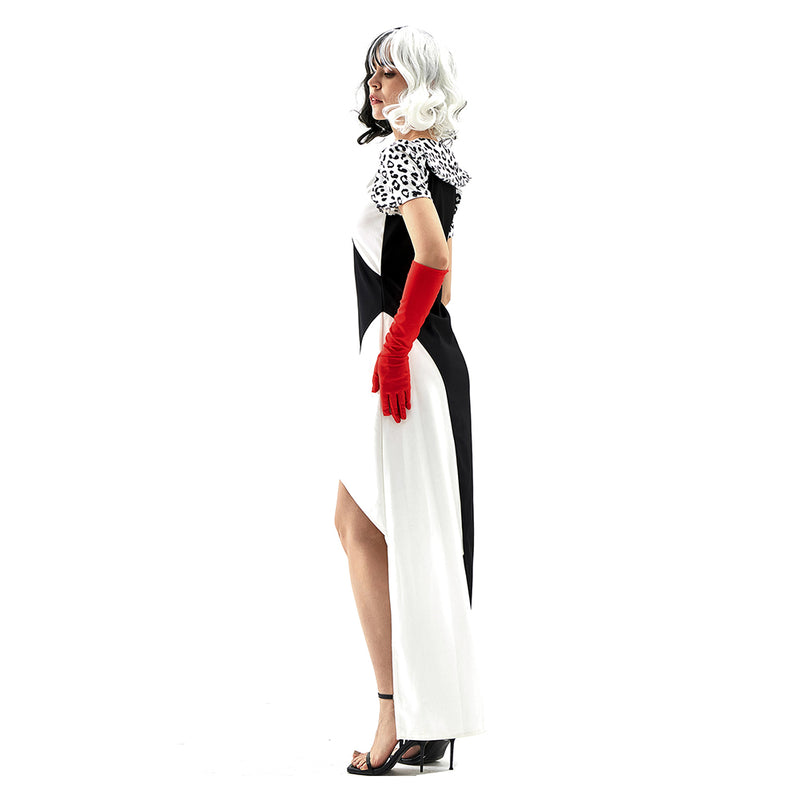 Cruella Cosplay Costume Outfits Halloween Carnival Party Suit