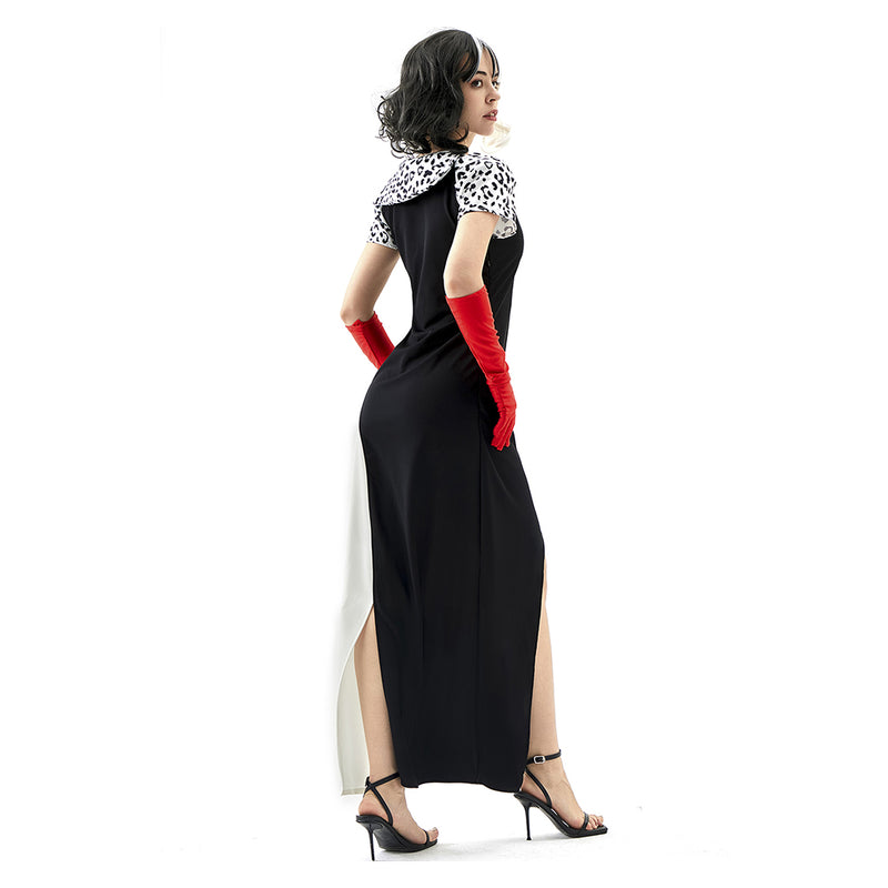Cruella Cosplay Costume Outfits Halloween Carnival Party Suit