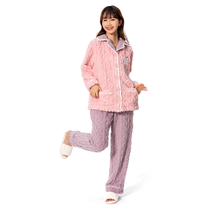 cute pajamas rabbit Autumn and winter pink Cosplay Costume Pajamas Outfits Halloween Carnival Party Suit