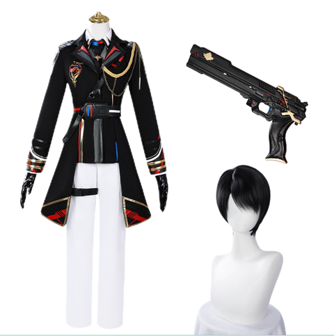 Love and Deepspace Costume Caleb Cosplay Black Farspace Colonel Male Suit