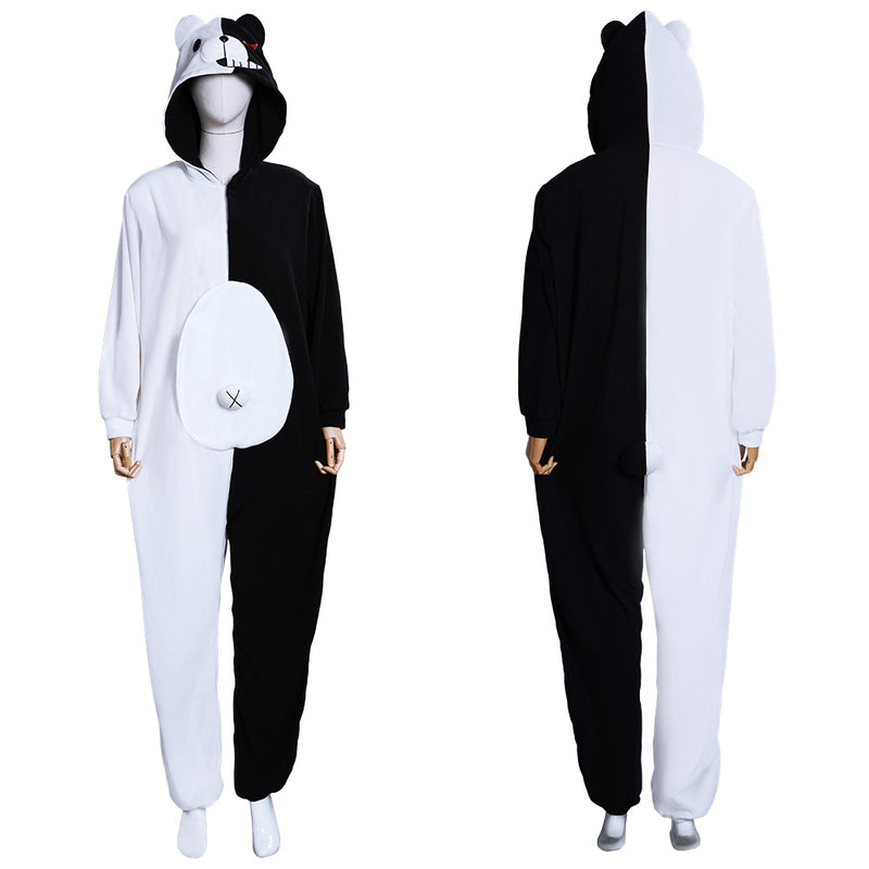 Danganronpa Dangan Ronpa Monokuma and Monomi Cosplay Costumes Jumpsuit Pajamas Sleepwear Halloween Carnival