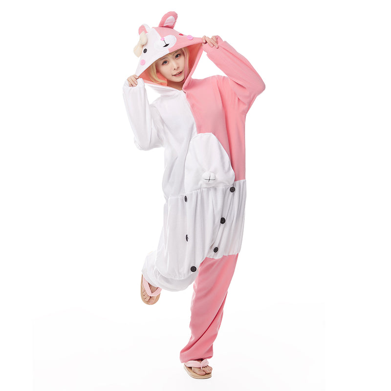 Danganronpa Dangan Ronpa Monokuma and Monomi Cosplay Costumes Jumpsuit Pajamas Sleepwear Halloween Carnival