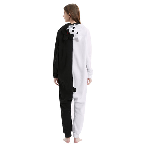 Danganronpa Monokuma Bear Pajamas Jumpsuit Cosplay Costume Gift Fleece Sleepwear
