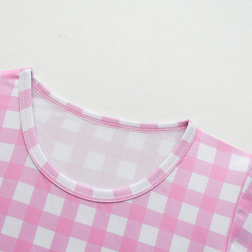 Kids Girls Pink Sleepwear Cosplay Costume Outfits Halloween Costume