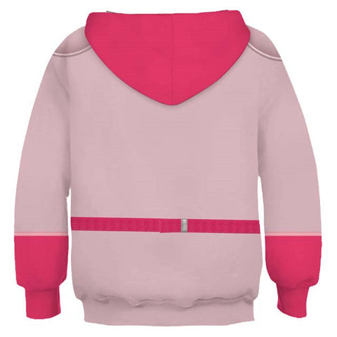 SeeCosplay Kids Children Princess Peach Cosplay Hoodie Printed Hooded Sweatshirt Casual Streetwear GirlKidsCostume