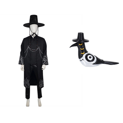 Jinu Saja Cosplay Grim Reaper Black Outfit For Adult Man Halloween Carnival Suit-Seecosplay