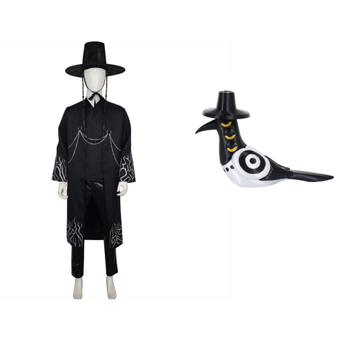 Jinu Saja Cosplay Grim Reaper Black Outfit For Adult Man Halloween Carnival Suit-Seecosplay