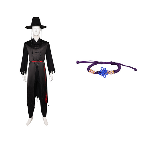 Jinu Cosplay Black Hat Outfit For Adult Man Halloween Carnival Suit-Seecosplay