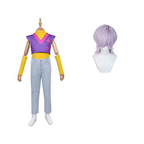 Mystery Purple-Yellow Cosplay Costume For Kids Halloween Costume