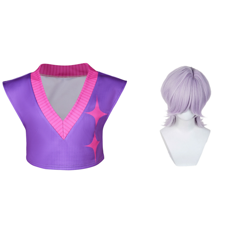 Mystery Purple-Yellow Cosplay Costume For Adult Man Halloween Costume