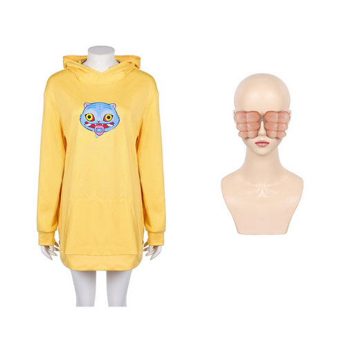 Zoey Cosplay Yellow Hoodie For Adult Female Halloween Carnival Suit-Seecosplay