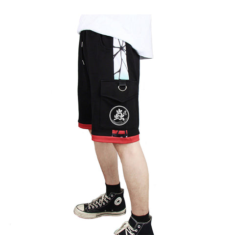 Demon Slayer Kochou Shinobu Cosplay Short Pants 3D Print Pocket Cargo Casual Loose Shorts