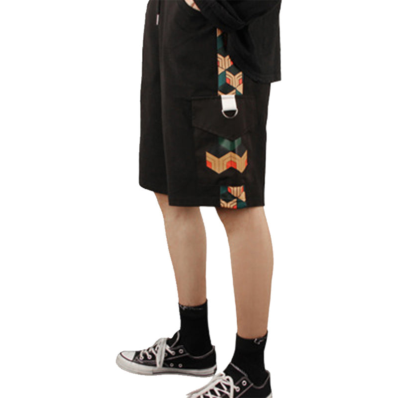 Demon Slayer Tomioka Giyuu Cosplay Short Pants 3D Print Pocket Cargo Casual Loose Shorts