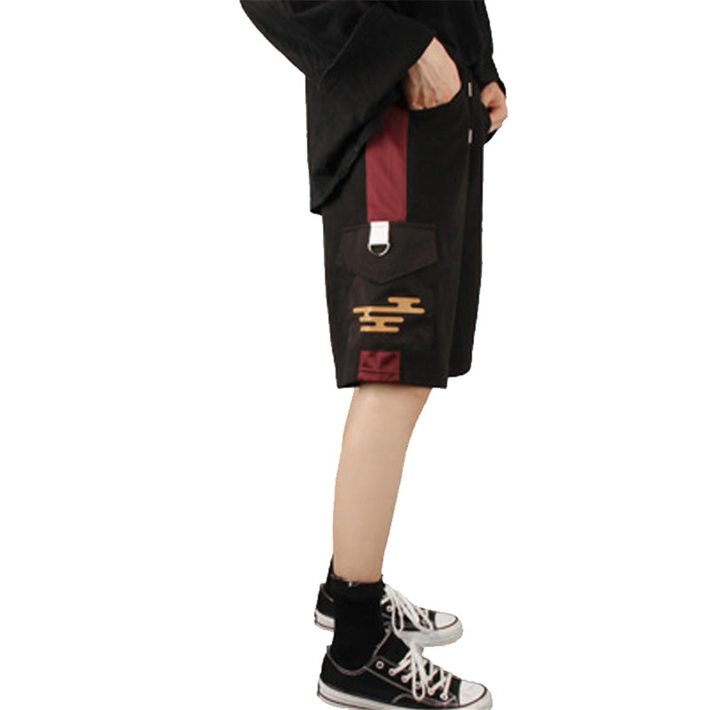 Demon Slayer Tomioka Giyuu Cosplay Short Pants 3D Print Pocket Cargo Casual Loose Shorts