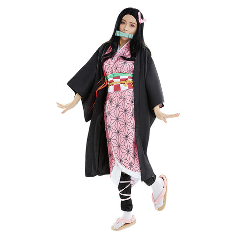 Demon SlayerKamado Nezuko Cosplay Costume   Adult Kimono Outfits Halloween Carnival Suit