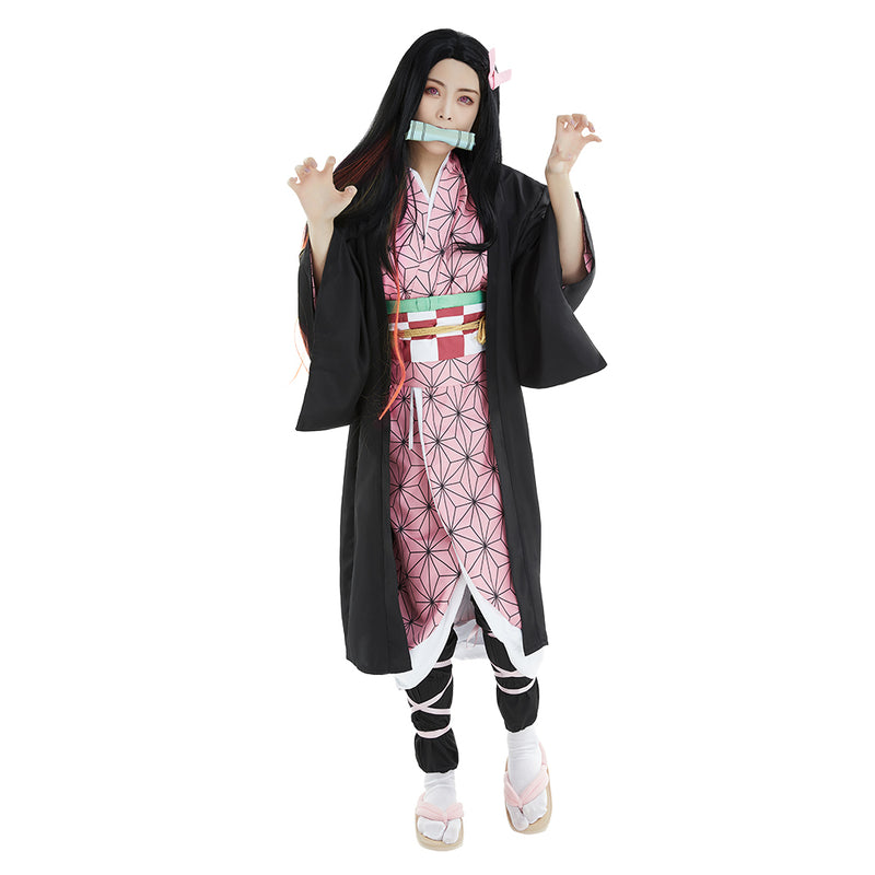 Demon SlayerKamado Nezuko Cosplay Costume   Adult Kimono Outfits Halloween Carnival Suit